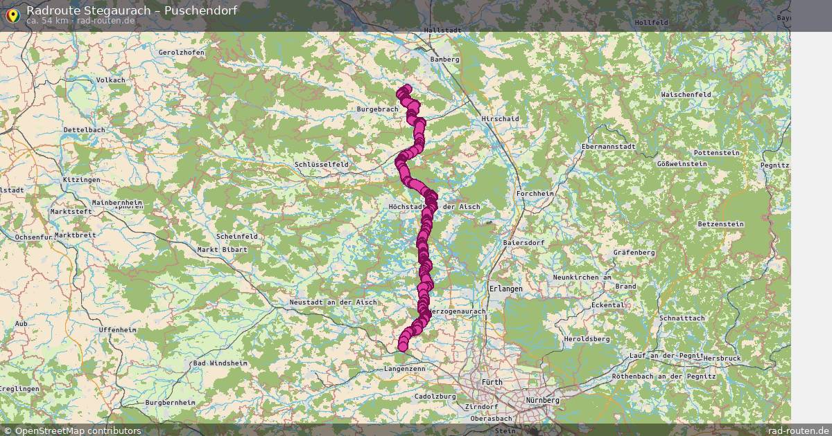 Fahrradroute Stegaurach – Puschendorf