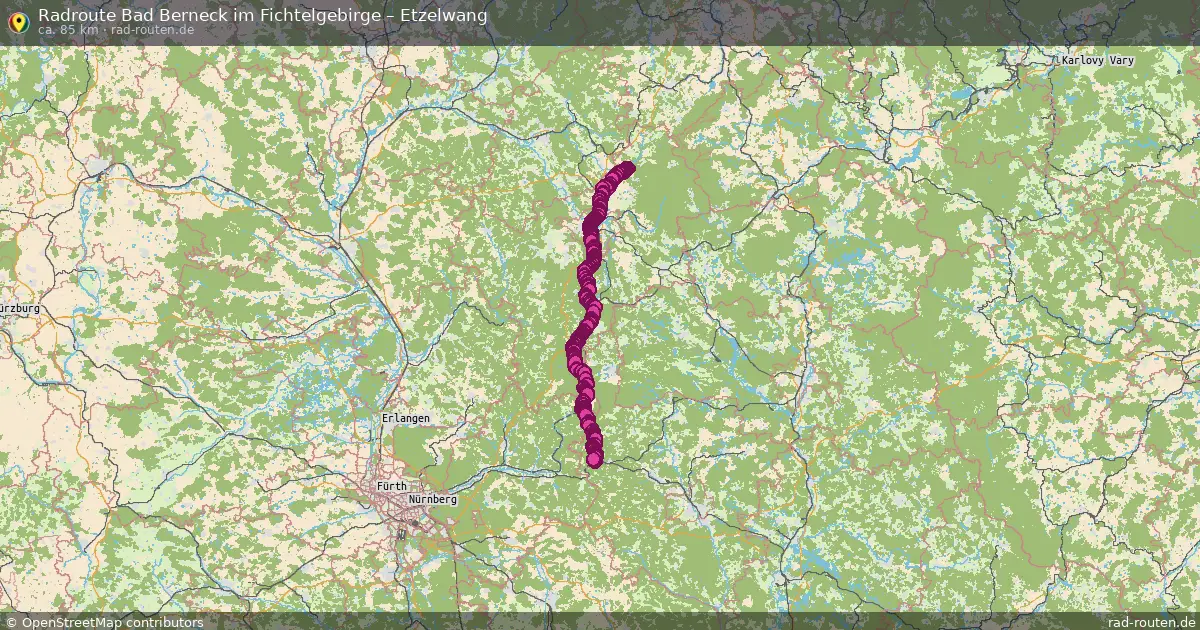 Fahrradroute Bad Berneck Im Fichtelgebirge – Etzelwang (85 km) – Rad-Routen.de