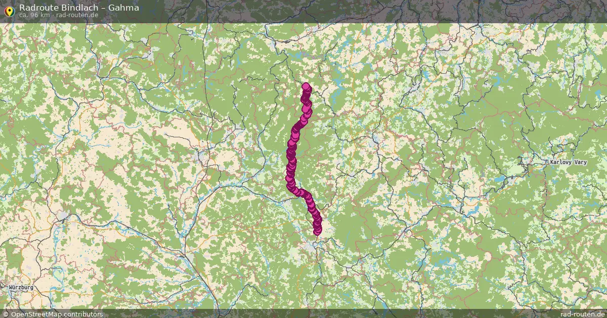Fahrradroute Bindlach – Gahma