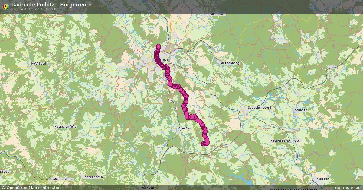 Fahrradroute Prebitz – Bürgerreuth (24 km) – Rad-Routen.de