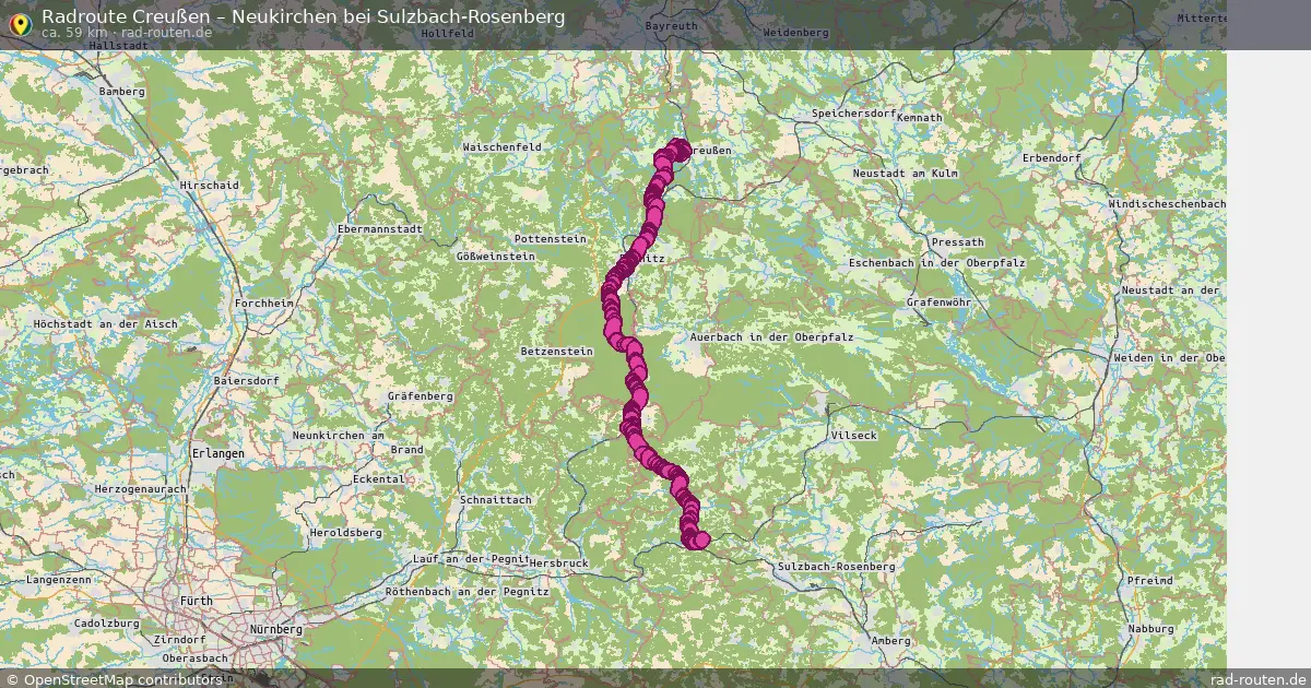 Fahrradroute Creußen – Neukirchen Bei Sulzbach-Rosenberg (59 km) – Rad-Routen.de