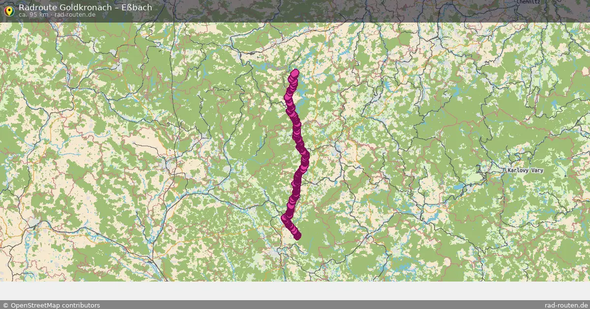 Fahrradroute Goldkronach – Eßbach (95 km) – Rad-Routen.de