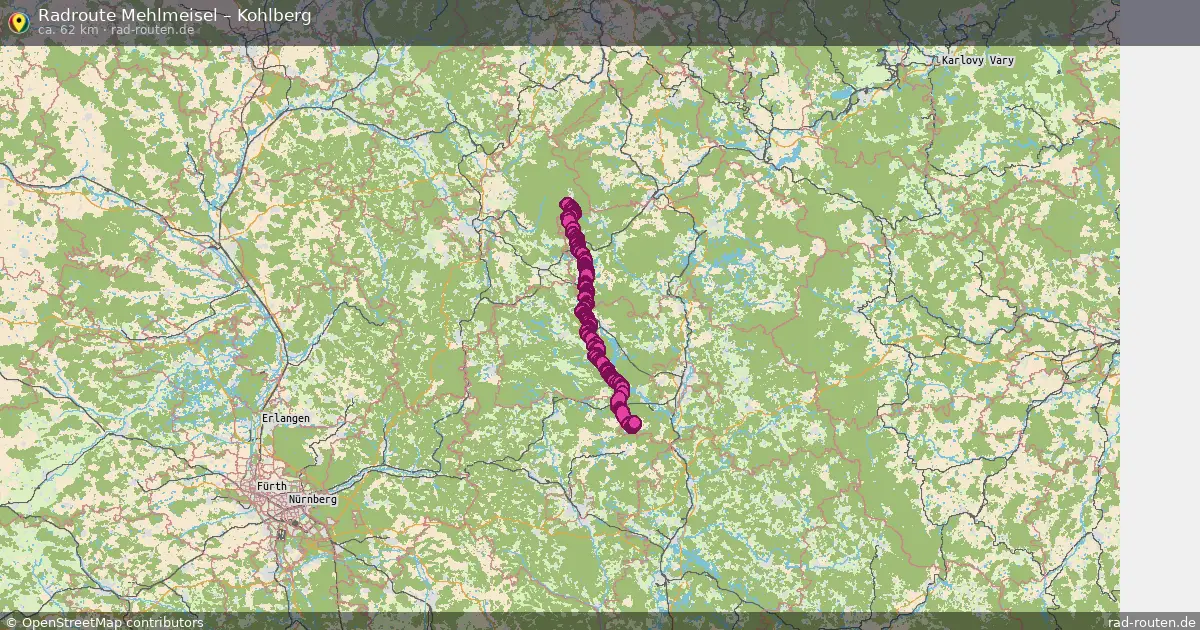 Fahrradroute Mehlmeisel – Kohlberg (62 km) – Rad-Routen.de