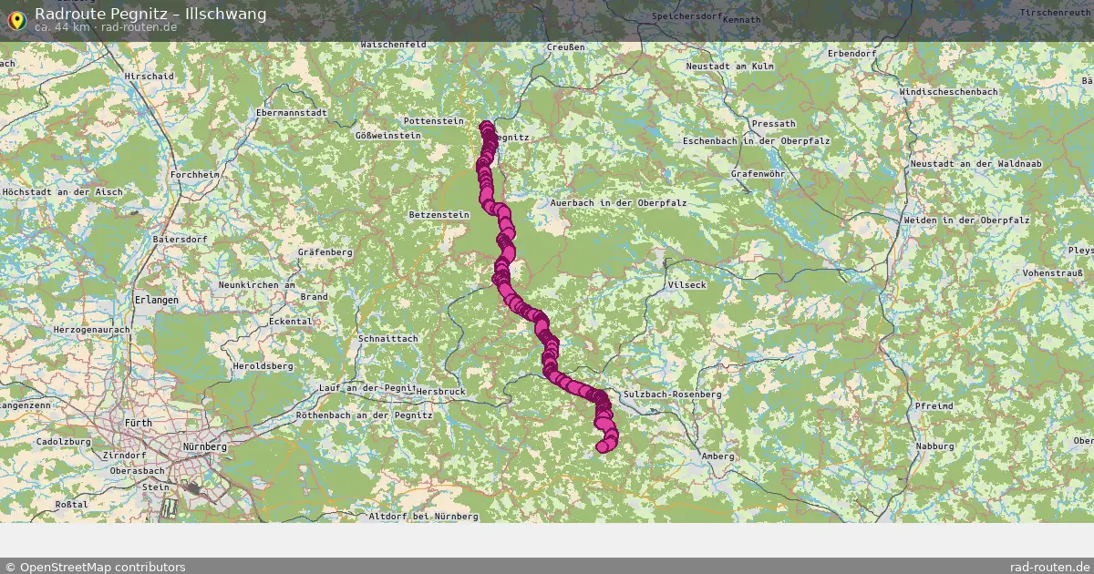 Fahrradroute Pegnitz – Illschwang
