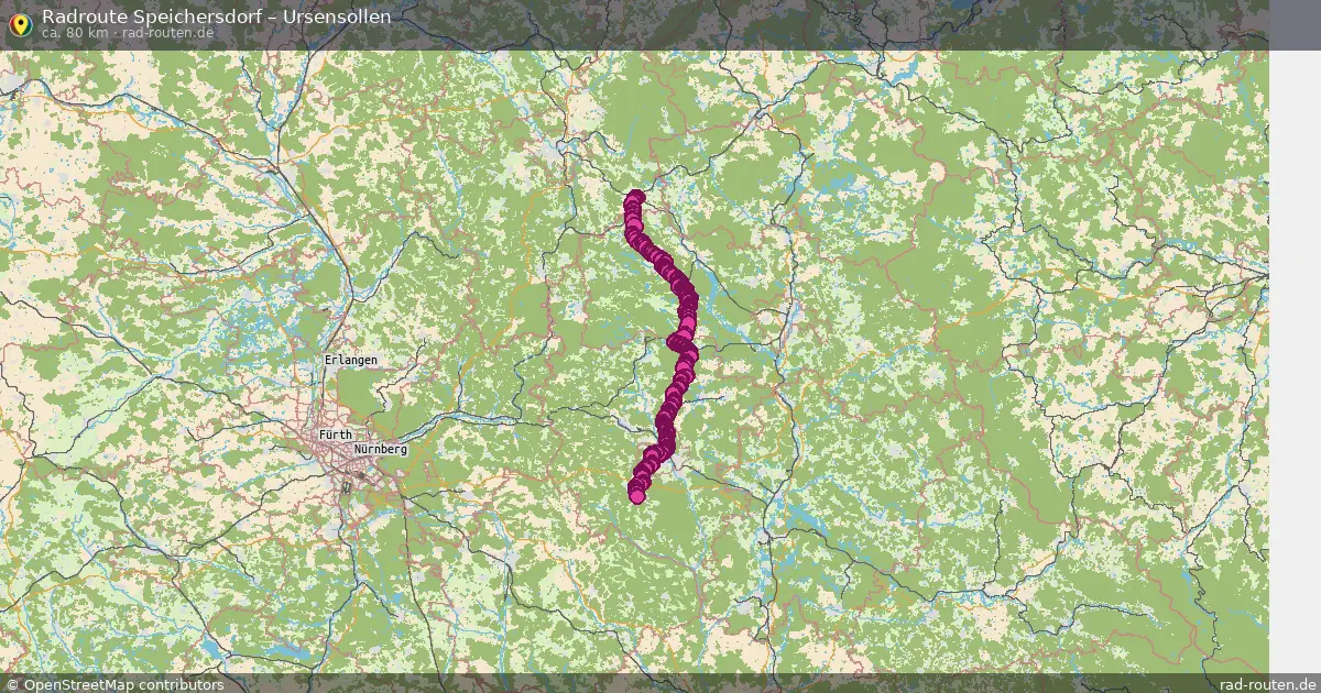 Fahrradroute Speichersdorf – Ursensollen (80 km) – Rad-Routen.de