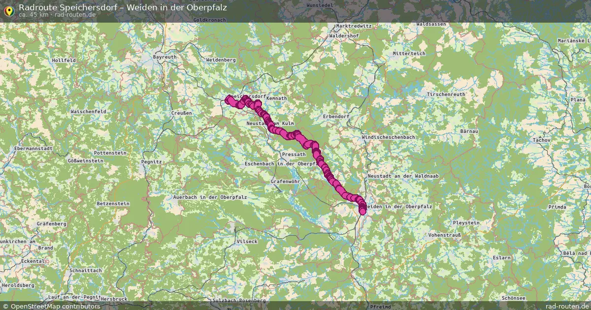 Fahrradroute Speichersdorf – Weiden In Der Oberpfalz