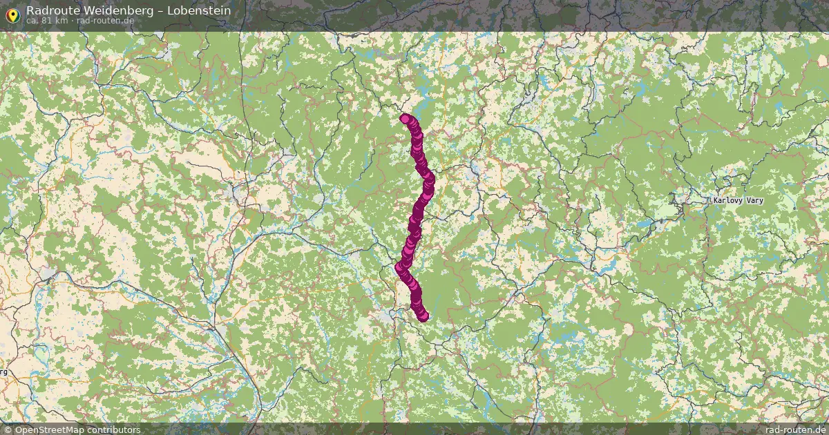 Fahrradroute Weidenberg – Lobenstein (81 km) – Rad-Routen.de