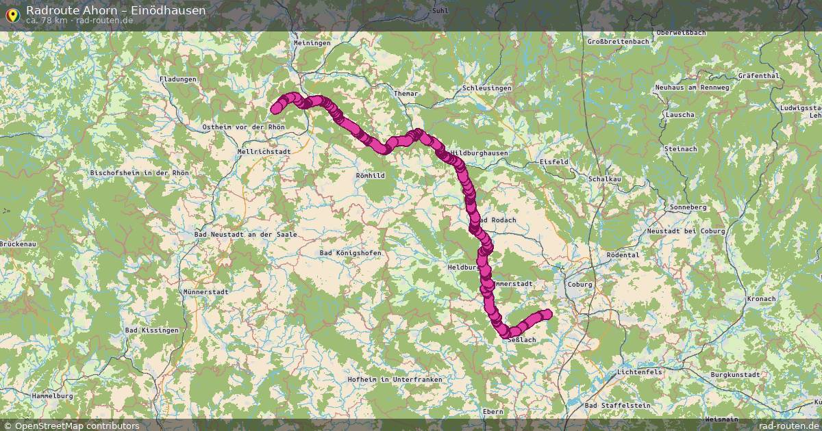 Fahrradroute Ahorn – Einödhausen