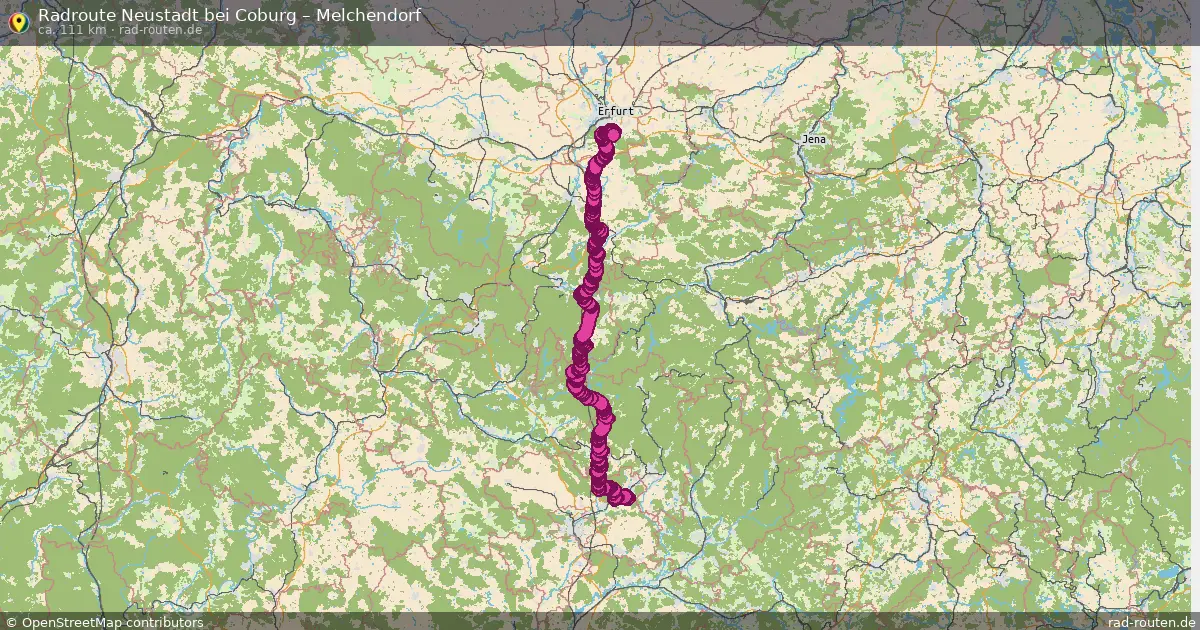 Fahrradroute Neustadt Bei Coburg – Melchendorf (111 km) – Rad-Routen.de