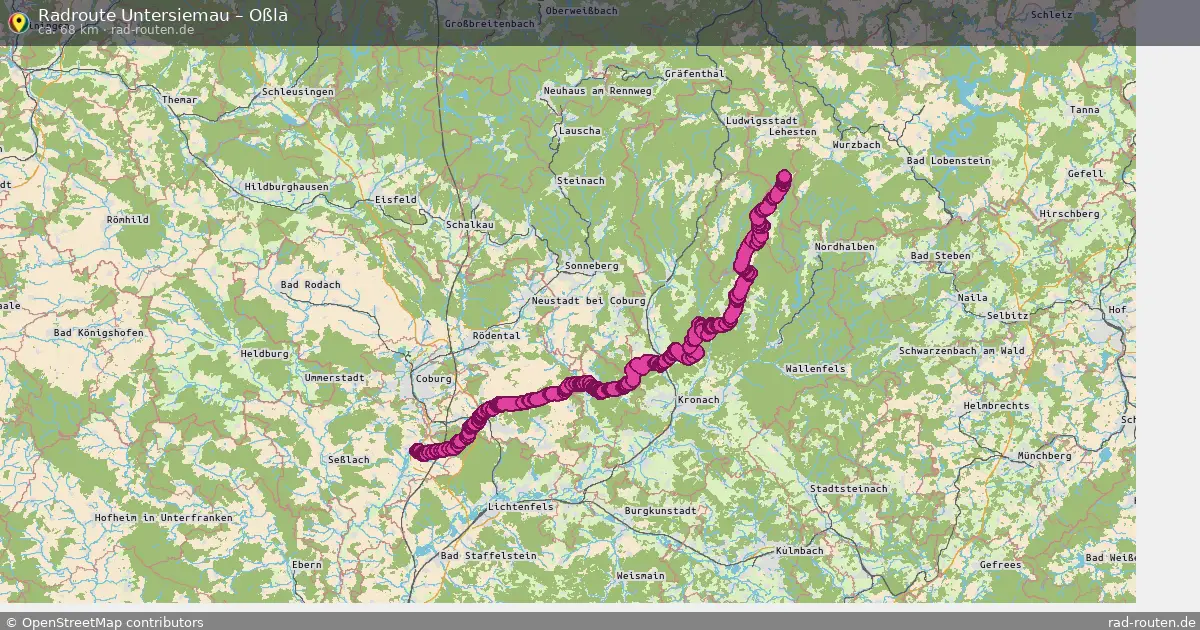 Fahrradroute Untersiemau – Oßla (68 km) – Rad-Routen.de