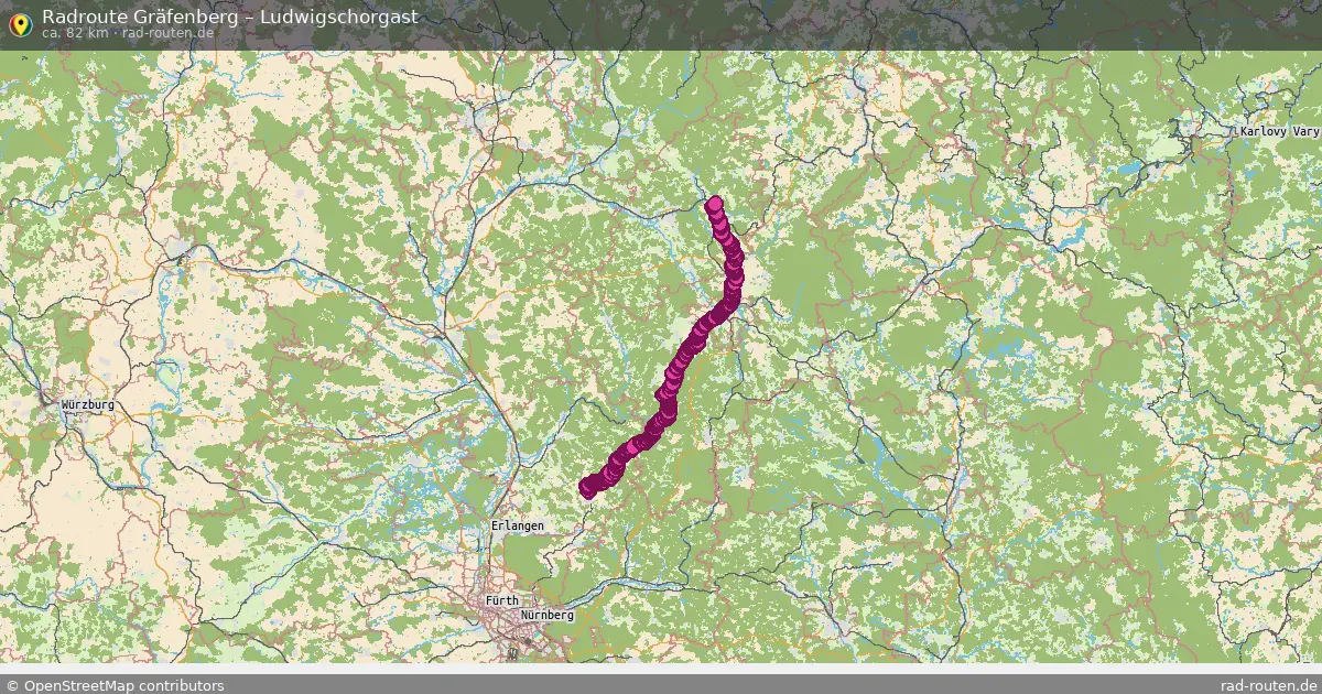 Fahrradroute Gräfenberg – Ludwigschorgast (82 km) – Rad-Routen.de