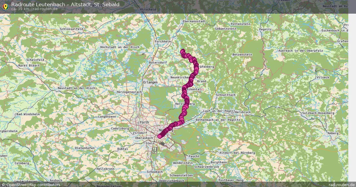 Fahrradroute Leutenbach – Gostenhof