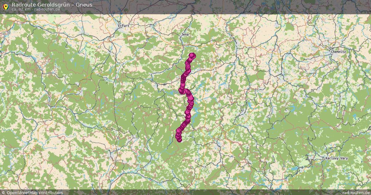 Fahrradroute Geroldsgrün – Gneus