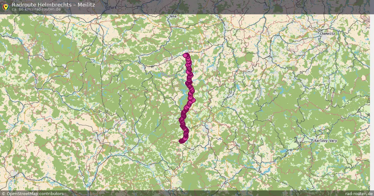 Fahrradroute Helmbrechts – Meilitz (86 km) – Rad-Routen.de
