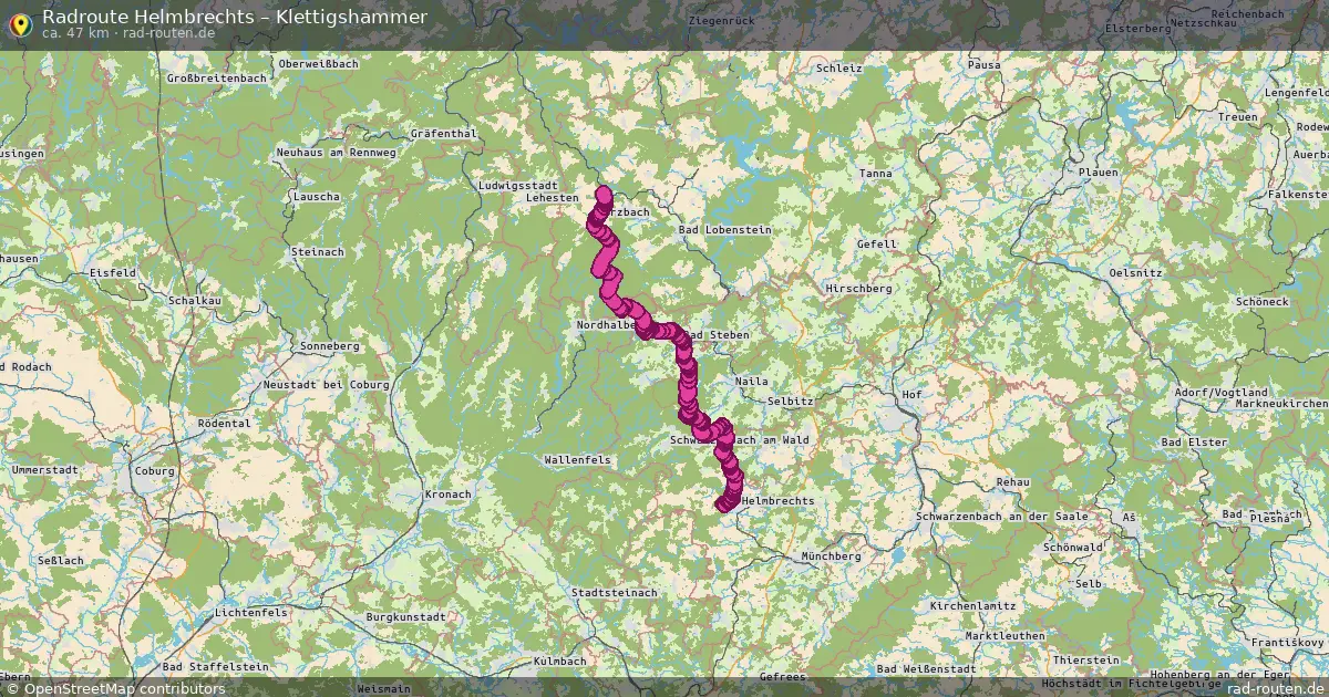 Radtour Helmbrechts – Klettigshammer