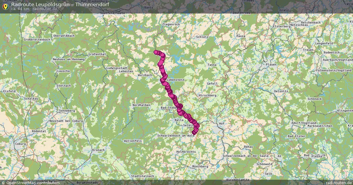Fahrradroute Leupoldsgrün – Thimmendorf (44 km) – Rad-Routen.de