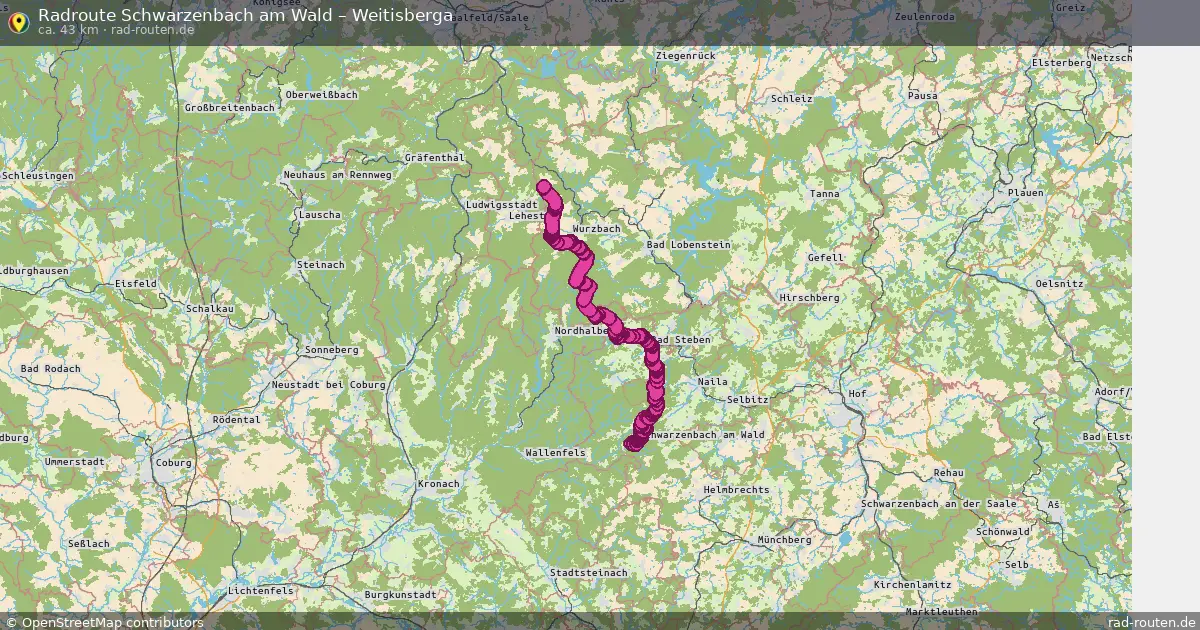 Radtour Schwarzenbach Am Wald – Weitisberga