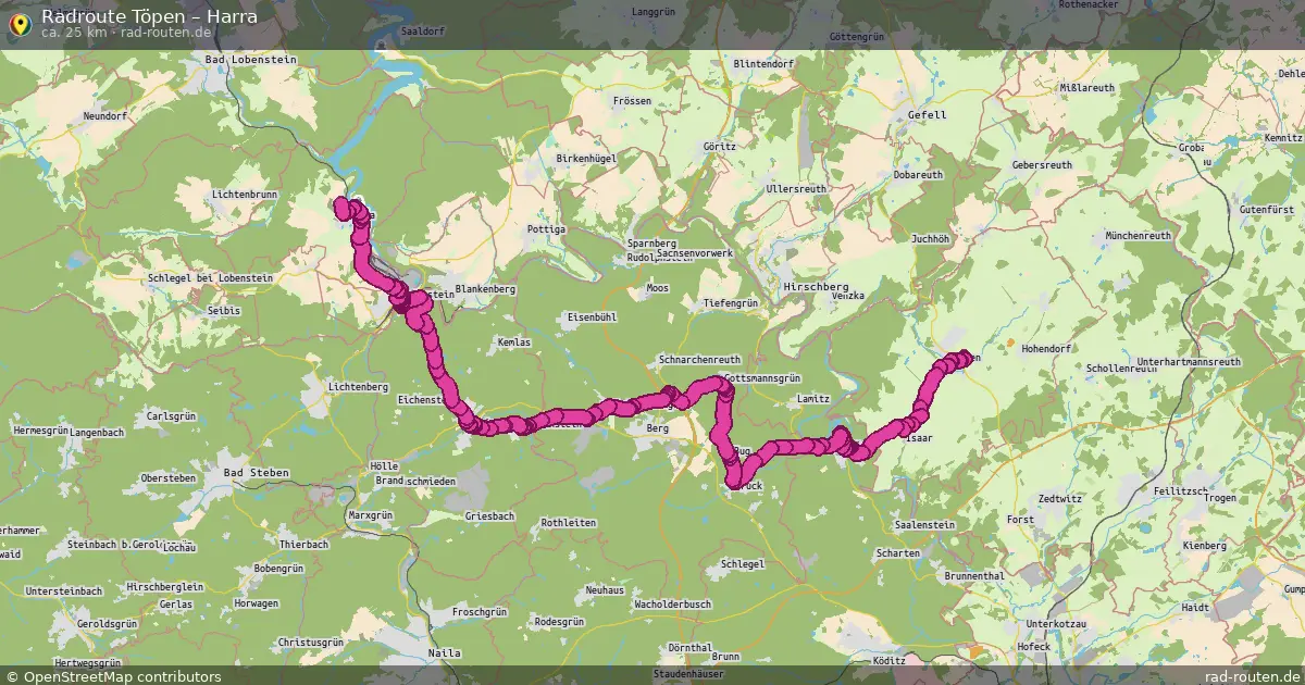 Radtour Töpen – Harra