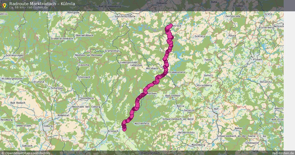 Radtour Marktrodach – Külmla