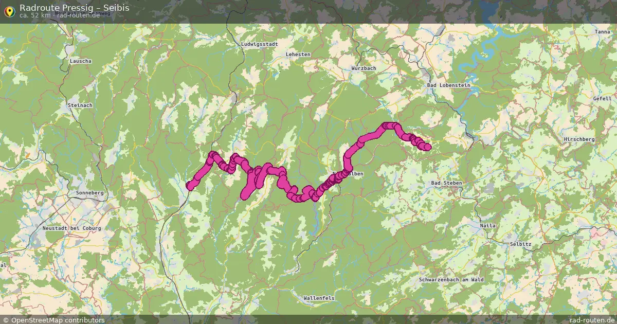 Fahrradroute Pressig – Seibis (52 km) – Rad-Routen.de