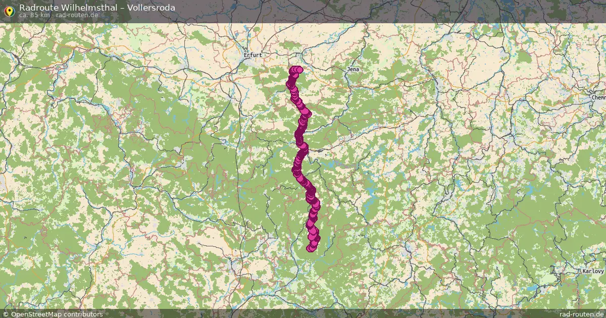 Fahrradroute Wilhelmsthal – Vollersroda