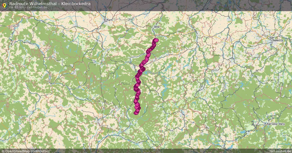 Fahrradroute Wilhelmsthal – Kleinbockedra