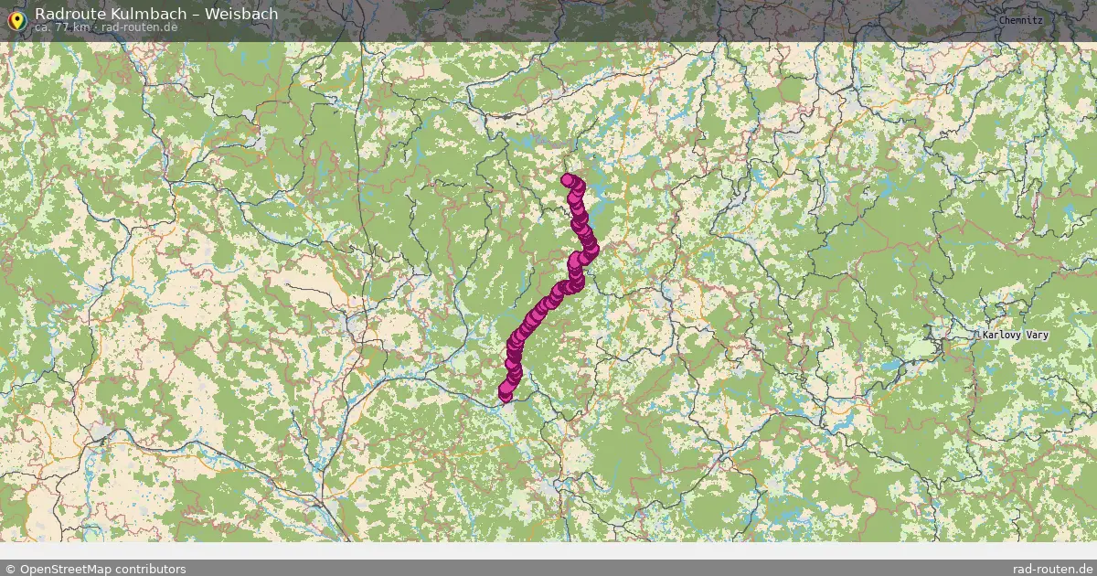 Fahrradroute Kulmbach – Weisbach (77 km) – Rad-Routen.de