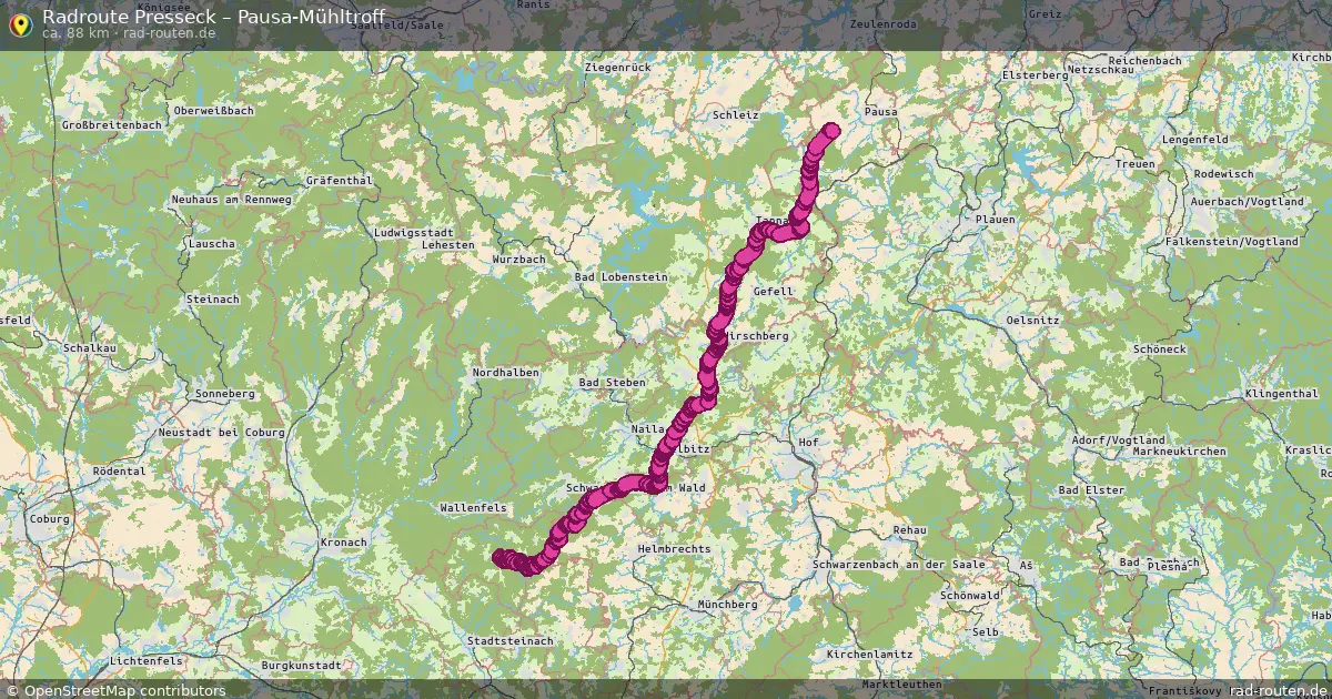 Radtour Presseck – Pausa-Mühltroff