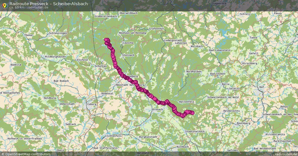 Radtour Presseck – Scheibe-Alsbach