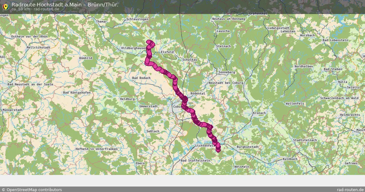 Radtour Hochstadt A.main – Brünn Thür.