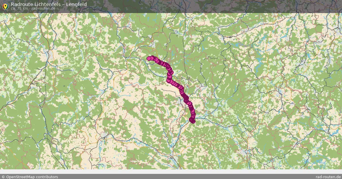 Fahrradroute Lichtenfels – Lengfeld (75 km) – Rad-Routen.de
