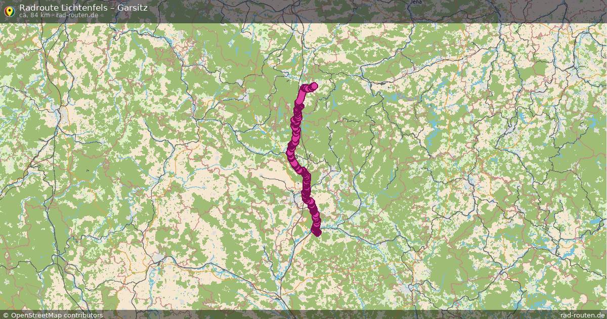 Fahrradroute Lichtenfels – Garsitz