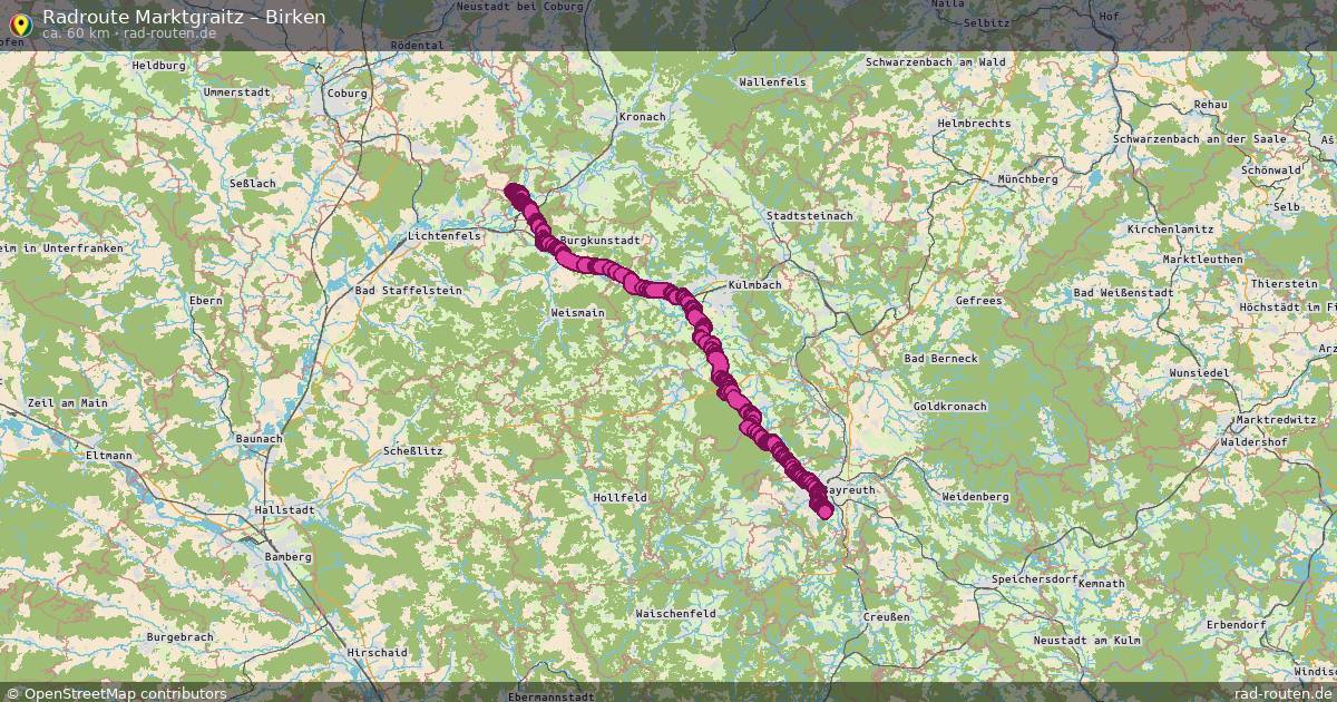 Fahrradroute Marktgraitz – Birken