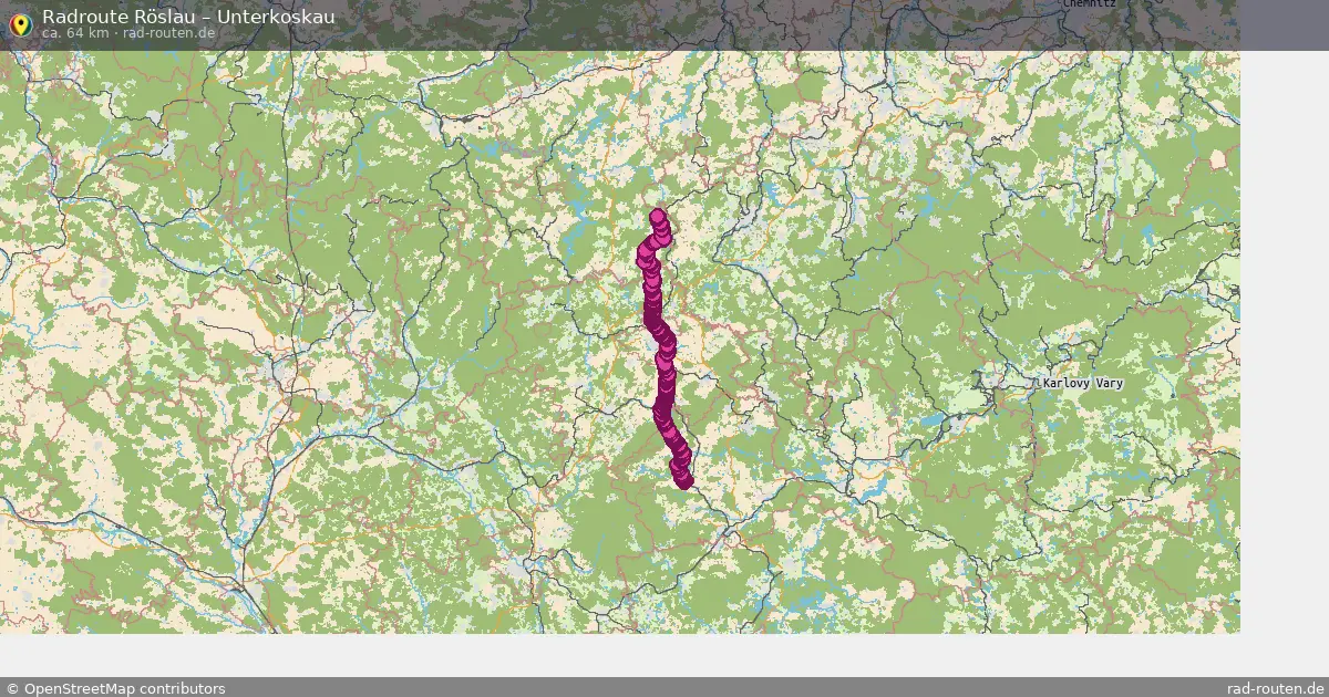 Fahrradroute Röslau – Unterkoskau (64 km) – Rad-Routen.de