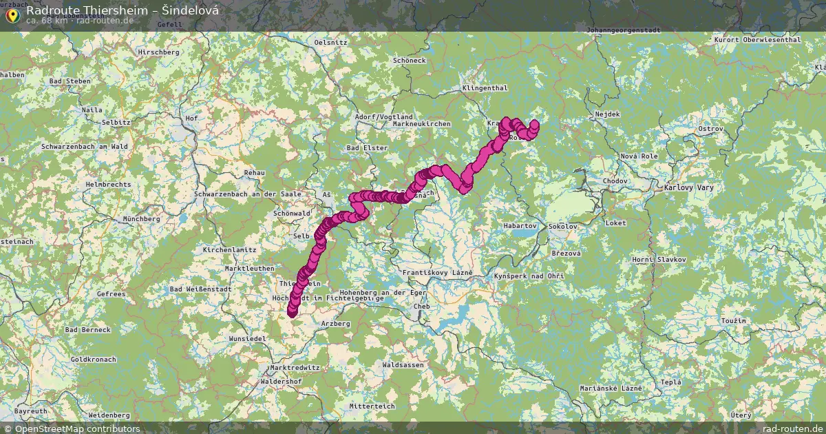 Radtour Thiersheim – Šindelová