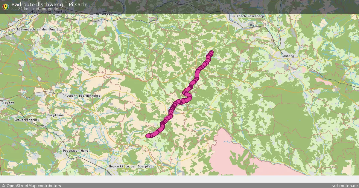 Fahrradroute Illschwang – Pilsach