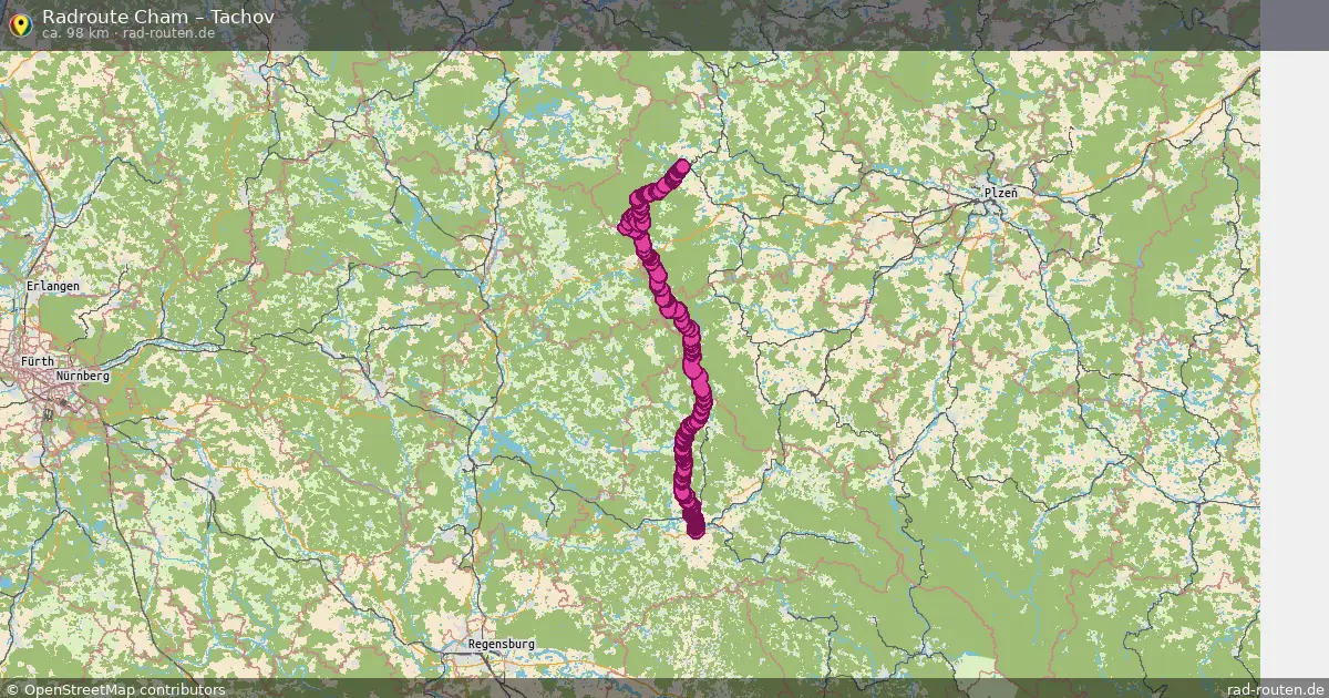Fahrradroute Cham – Tachov