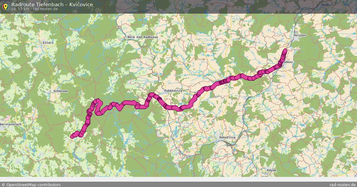 Radtour Tiefenbach – Kvíčovice