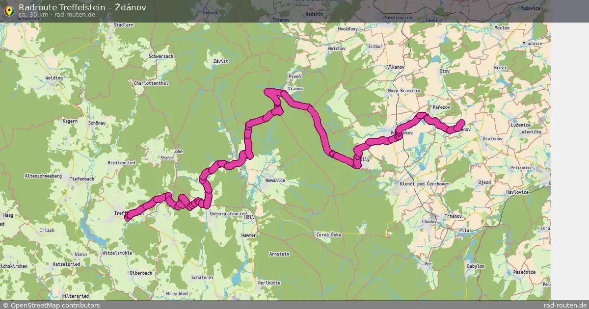 Radtour Treffelstein – Ždánov