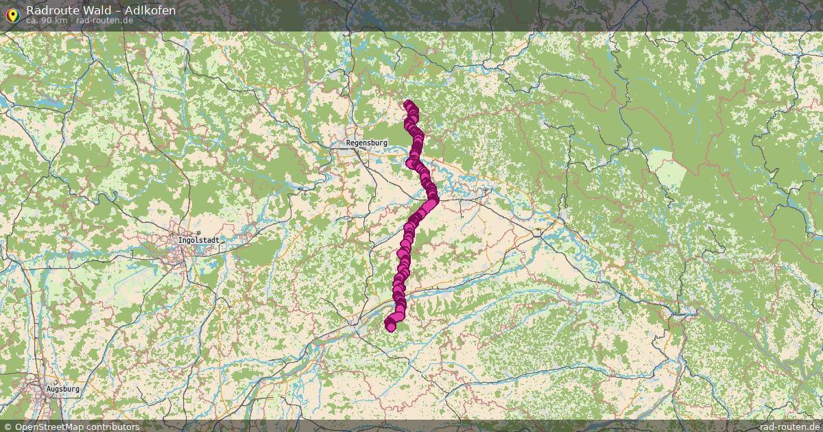 Fahrradroute Wald – Adlkofen