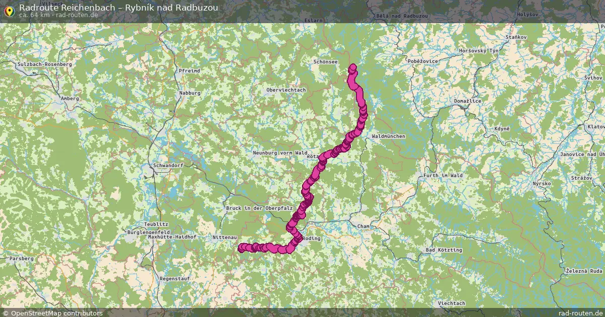 Radtour Reichenbach – Rybník Nad Radbuzou