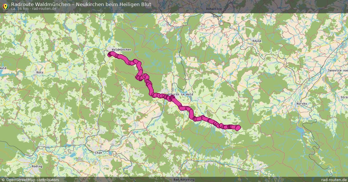 Fahrradroute Waldmünchen – Neukirchen Beim Heiligen Blut