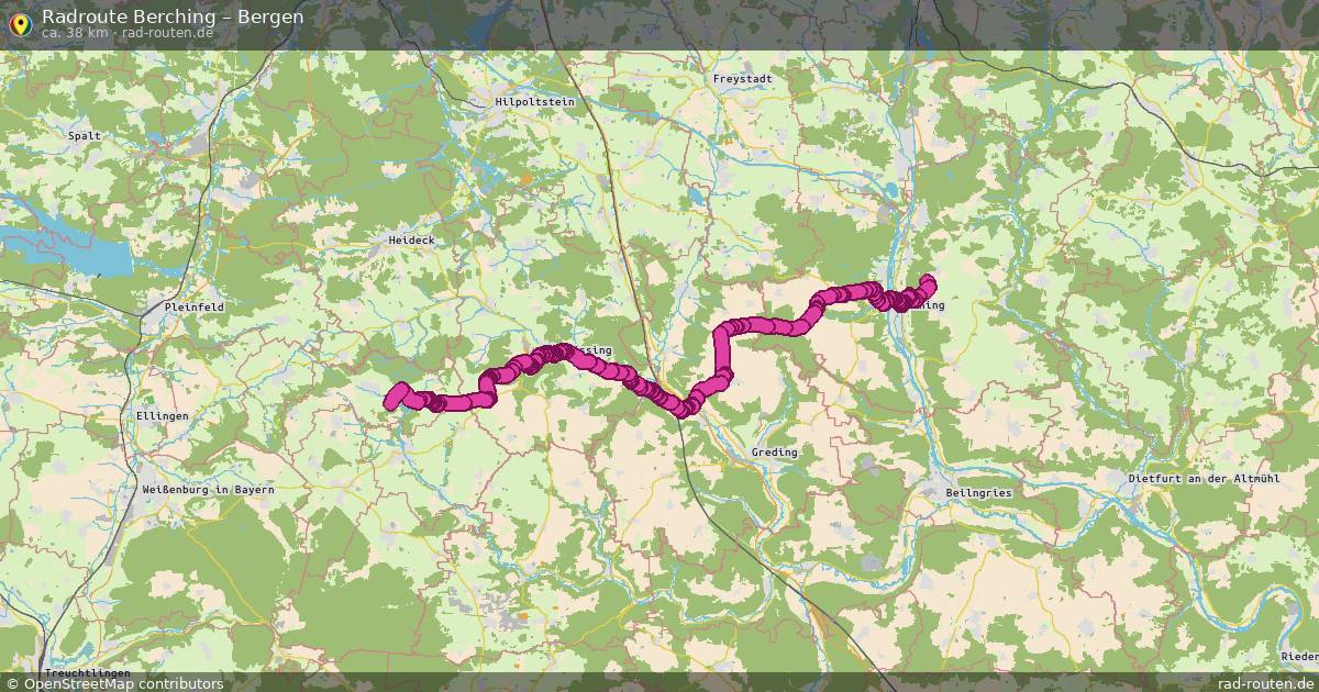 Fahrradroute Berching – Bergen