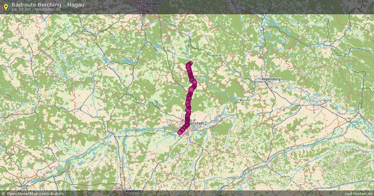 Fahrradroute Berching – Hagau (59 km) – Rad-Routen.de