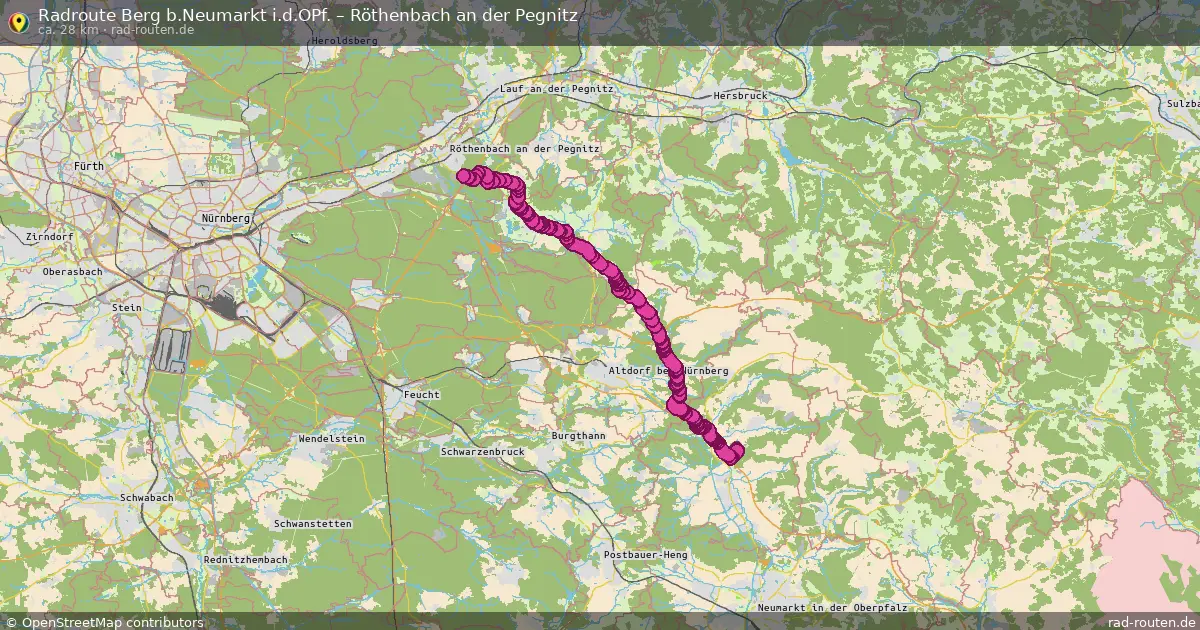 Radtour Berg B.neumarkt I.d.opf. – Röthenbach An Der Pegnitz