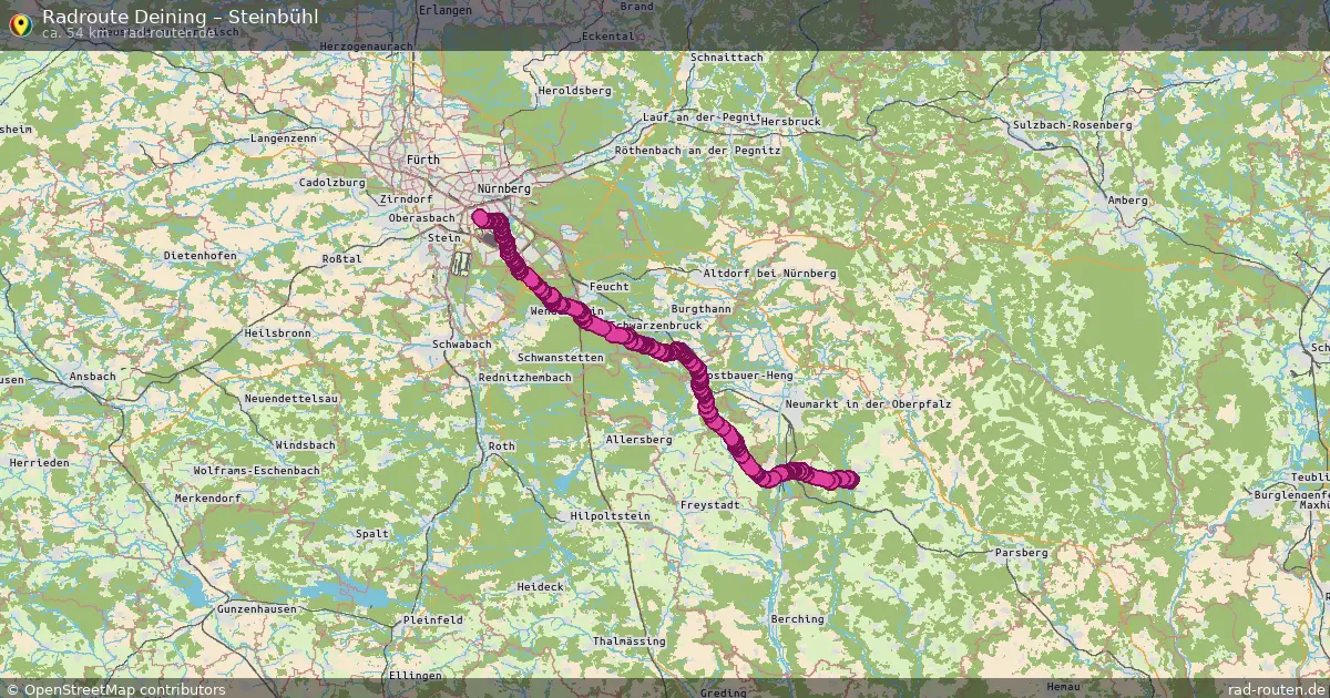 Fahrradroute Deining – Steinbühl