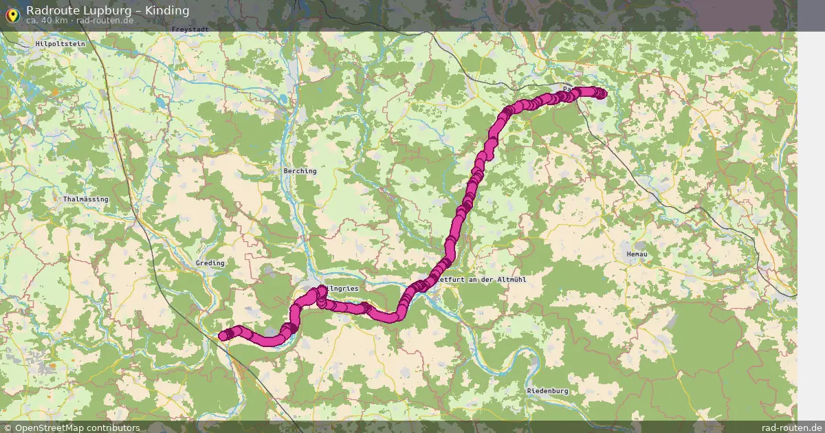 Fahrradroute Lupburg – Kinding