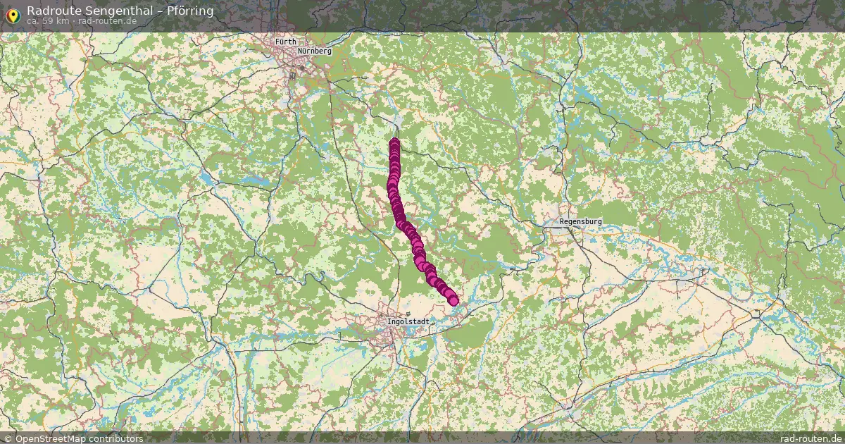 Fahrradroute Sengenthal – Pförring (59 km) – Rad-Routen.de
