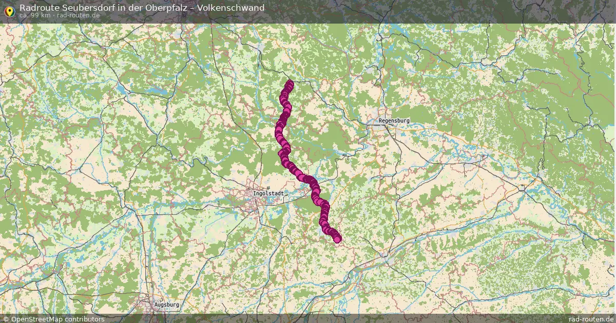 Fahrradroute Seubersdorf In Der Oberpfalz – Volkenschwand (99 km) – Rad-Routen.de