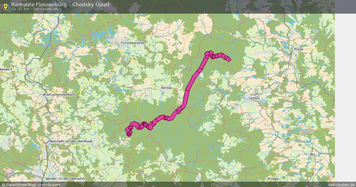 Radtour Flossenbürg – Chodský Újezd
